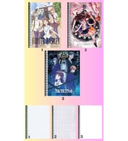 fruits basket 3 adet defter A4 büyük boy 72 sayfa çizgili_kareli_çizgisiz defter seti