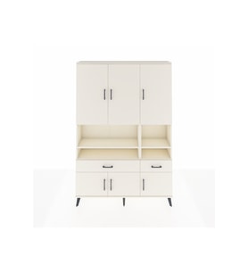 Arges Gardrop 8 Raflı 2 Çekmeceli 6 Kapaklı 132x30x195 Aytaşı-Aytaşı