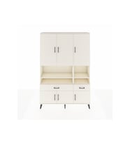 Arges Gardrop 8 Raflı 2 Çekmeceli 6 Kapaklı 132x30x195 Aytaşı-Aytaşı