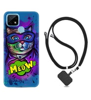 Realme C11 C21 C21Y C25Y C11 2021 Kılıf Boyun Askılı Silikon Super Meow 1715