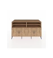 Kronos Konsol 6 Raflı 4 Kapaklı 176x59x99 Çam-Çam/Antrasit