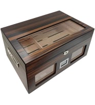 Falconetti Kahve 2 Katlı Camlı Dijital Humidor Puro Kutusu rc59kh