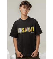 One Piece Sanji Logo Siyah Tişört