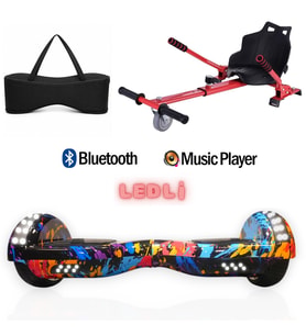Citymate Elektrikli Kaykay Akıllı Denge Hoverboard + HoverKart + Çanta FULL LEDLİ EXTREM PAKET D26