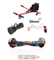 Citymate Elektrikli Kaykay Akıllı Denge Hoverboard + HoverKart + Çanta FULL LEDLİ EXTREM PAKET D26