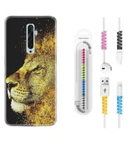 Oppo Reno 2Z 4 Lite 4 Pro 5 6 7 A31 Kılıf Kablo Koruma Spiral Silikon Leon 1323