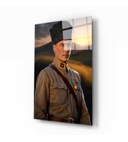 Atatürk Portresi 2 Yapay Zeka Cam Tablo