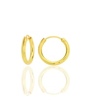 Gümüş altın yaldızlı lazer kesimli 16 mm halka küpe SGTL12748GOLD