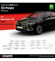 Fiat Egea SD / HB Krom Ön Panjur Diamond Model 8 Prç 2020 Üzeri Mat Krom A+ Kalite