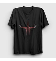 Presmono Unisex Siyah Logo Oyun Quake 3 III T-Shirt 511343tt