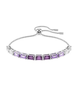 Monemel Swarovski  Taşlı Lila  Bileklik (Altın Kaplama)