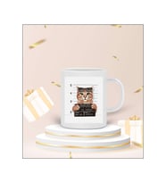 Suçlu Kedi Tasarımlı Kupa Bardak (Beyaz)