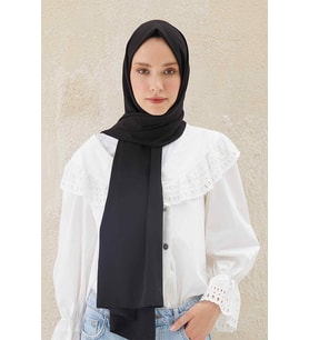 LARİSSA SCARF MEDİNE İPEĞİ ŞAL (Siyah)