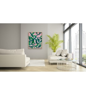 Tablolife Sarmaşık Yağlı Boya Dokulu Tablo 75X100,Çerçeve;Gold