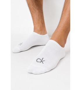 Calvin Klein Footie High Cut Invisible Socks 3 Pairs Erkek Görünmez Babet Çorap 3 lü Pkt Beyaz