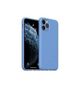 Apple iPhone 11 Pro Max Kılıf Nano içi Kadife Silikon - Mavi