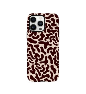 iPhone 13 Pro Max Vorian Çift Katmanlı Kılıf Cocoa Scribble
