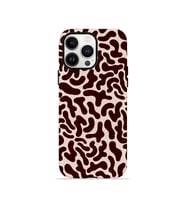 iPhone 13 Pro Max Vorian Çift Katmanlı Kılıf Cocoa Scribble