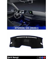 Hyundaı I20 (2020+) 3d Torpido Koruma Kılıfı - Ön Göğüs Panel Kaplama - Mavi Şerit