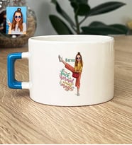 Kişiye Özel Karikatürlü Fuck Normal I Want Magic Lüks Fincan Doğum Günü Hediyesi