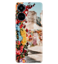 Camon 19 Pro Kılıf Silikon Desen Özel Seri Gerçek Çiçekler 1743