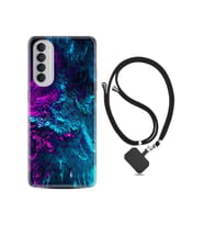 Reno 4 Pro Kılıf Silikon Ipli Boyun Askılı Desenli Explosive 1734