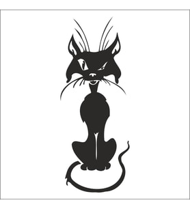 KEDİ  FOLYO STİCKER 40cm Uzunluk (Karışık)
