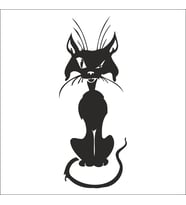 KEDİ  FOLYO STİCKER 40cm Uzunluk (Karışık)