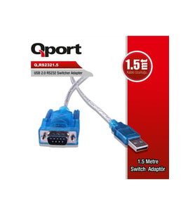 QPORT Q-RS232 1.5metre USB 2.0-RS232 Çevirici