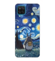 Samsung Galaxy M12 Uyumlu Komşum Totoro Tasarımlı Şeffaf Telefon Kılıfı