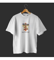 Black Modern Destination T-Shirt (Beyaz)