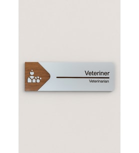 Lucena Veteriner Ofis Oda Kapı İsimliği Yönlendirme Tabelası Levhası Kişiselleştirilebilir