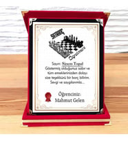 Satranç Öğretmenine Plaket (STD)
