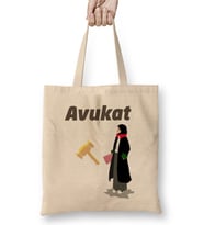 Avukat Avukata Hukuk Bez Çanta Uzun Saplı