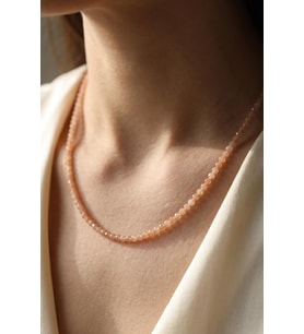 Güneş Taşı Faset Kesim Kolye – 3 mm – Paslanmaz Çelik