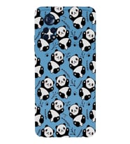 Xiaomi Poco X4 Pro Uyumlu Lansman Kılıf Panda Tasarımlı İçi Kadife Kapak-mavi (Şeffaf)