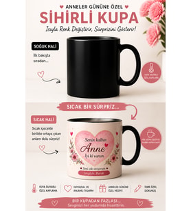 Anneler Günü Sihirli Kupa – Isıya Duyarlı Özel Bardak