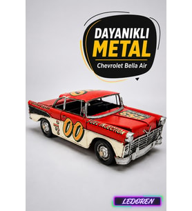 Dekoratif Metal Chevrolet Bel Air Klasik Araba Modeli Vintage Nostaljik Biblo C0762