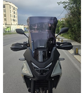 MOTOCAM Honda Transalp XL 750 Ön Cam 2025-2026 Model 53cm Siyah Renkli 4mm UZUN