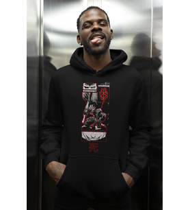 Tasarım Berserk Guts Baskılı Unisex Oversize Anime Karakter Hoodie