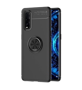 Oppo Find X2 Kılıf Range Yüzüklü Silikon - Siyah
