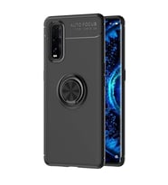 Oppo Find X2 Kılıf Range Yüzüklü Silikon - Siyah