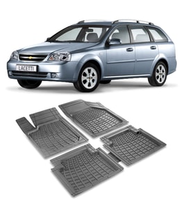 CHEVROLET LACETTİ Havuzlu Oto Paspas (PRS) (Siyah-Gri)