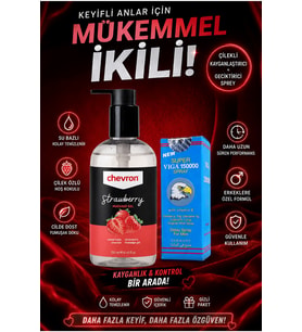 Su Bazlı Çilekli Kayganlaştıcı Jel - Blue 150000 Geciktrici Sprey 45 Ml