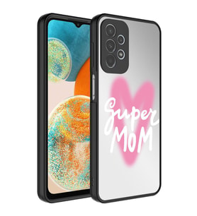 Samsung Galaxy A72 Kılıf Aynalı Desenli Kamera Korumalı Parlak Mirror Kapak (Renksiz)
