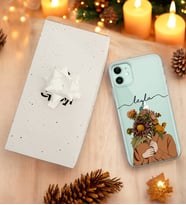 Çiçekli Kız Tasarımlı Kişiye Özel Şeffaf Telefon Kılıfı (Tüm Telefon Modelleri Mevcuttur.) - Hediye Kutulu