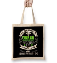 I Love Being a Nurse Anesthetist CRNA Bez Çanta Uzun Saplı
