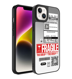 Apple iPhone 14 Plus Kılıf Aynalı Desenli Kamera Korumalı Parlak Zore Mirror Kılıf Fragile