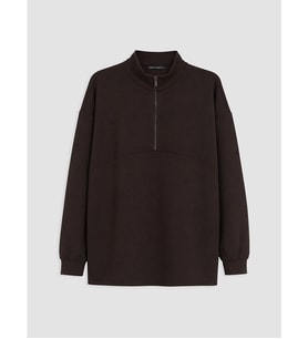 LCW Modest Kahverengi Soft Touch Kadın Sweatshirt Tunik