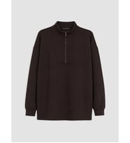 LCW Modest Kahverengi Soft Touch Kadın Sweatshirt Tunik